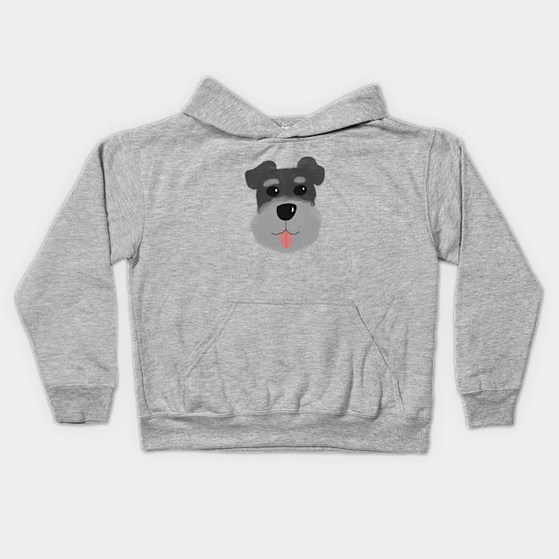 Schnauzer Kids Hoodie by Geometrico22